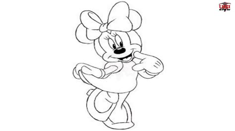 How To Draw Minnie Mouse Step By Step Easy For Beginnerskids Simple