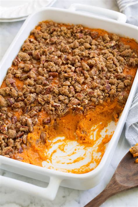 Sweet Potato Casserole With Cinnamon Pecan Topping Cooking Classy