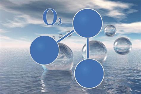 Moleculas De Ozono Con Fondo Acuoso O3 Cámaras Frigoríficas