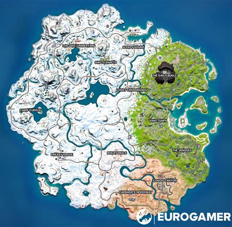 Fortnite Chapter Season Map Named Locations And Landmarks