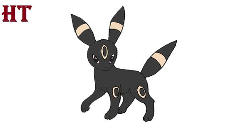 How To Draw Umbreon Step By Step Pokemon Drawing Youtube