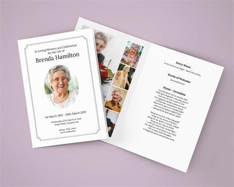 Traditional Oval Funeral Order Of Service 12 Page