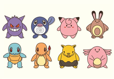 Download Set Icon Characters Of Pokemon Vector Art Choose From Over A