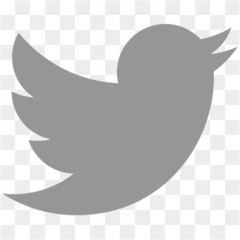 Download High Quality Transparent Twitter Logo Grey Transparent Png