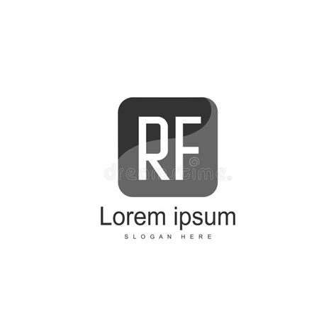 Initial Rf Logo Template With Modern Frame Minimalist Rf Letter Logo