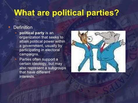 A political party is a type of organization that performs government policies. Political Parties (Notes)