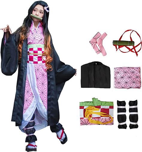 Kimetsu No Yaiba Nezuko Kamado Cosplay Costume Demon Slayer Katana