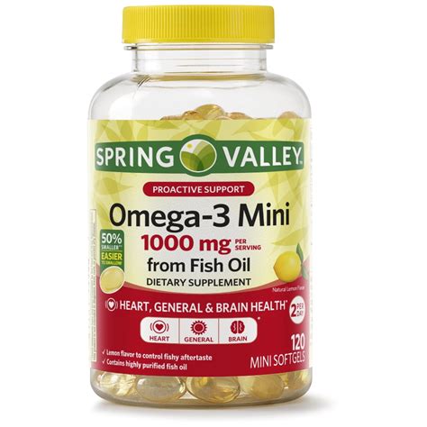 Spring Valley Omega-3 Mini Softgels 1000 mg from Fish Oil, 120 ct