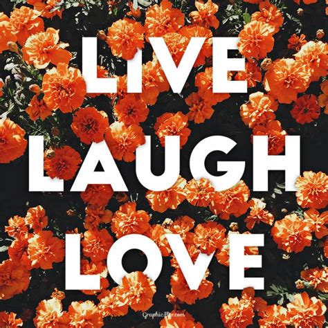 Live Laugh Love Quote Poster With Floral Typography Effect Super Dev