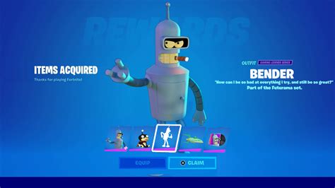 Epic X Futurama Bender Collab Rfortnitebr