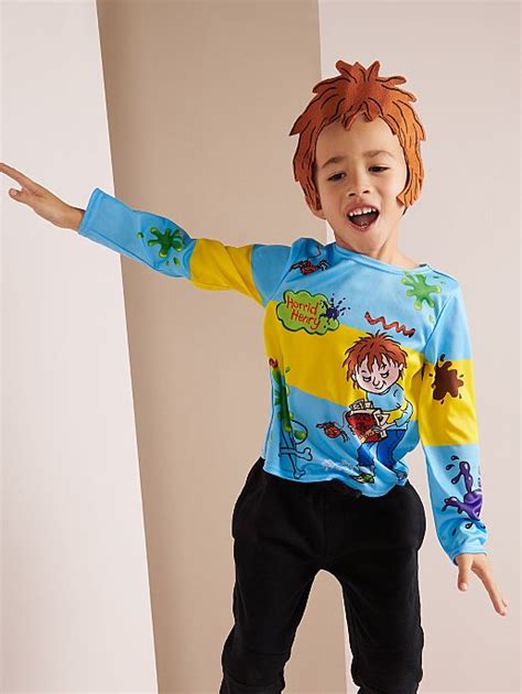 Horrid Henry Shirt And Wig Suite 109