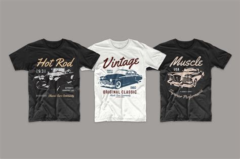🚘 50 Classic Car T Shirt Designs Collection