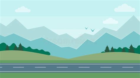 Mountain Road Landscape Stock Illustration Illustration Of Artistic