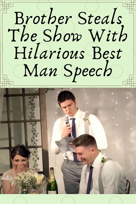 Best Man Steals The Show With Wildly Entertaining Speech Best Man