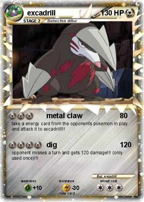 Pokémon Excadrill 111 111 Metal Claw My Pokemon Card