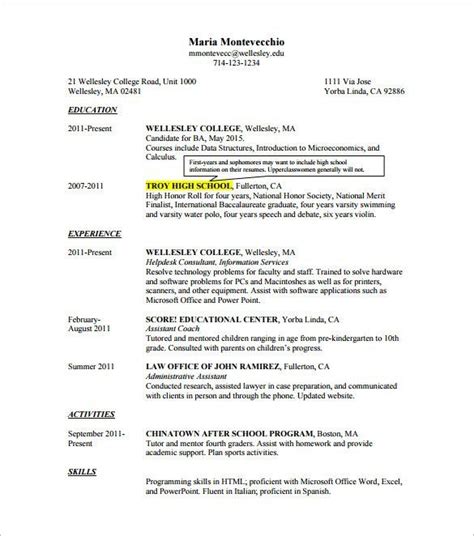 Or southeast asia (summer only). Undergraduate Sample Resume For Students - BEST RESUME ...