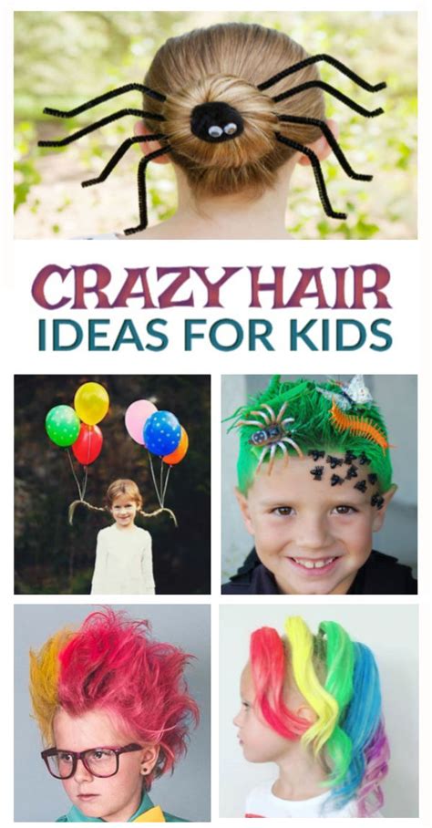 It looks extra but the steps are super simple. Crazy Hair Ideas | Crazy hair for kids, Crazy hair, Wacky hair