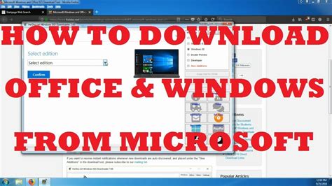 How To Download Office And Windows Isos From Microsoft For Free Youtube