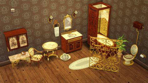 Cc For Sims 4 Vita Sims Bathroom Conversion Sims Victorian Bathroom