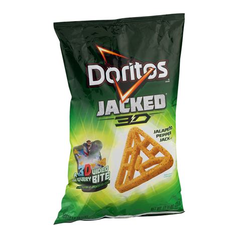 Doritos Jacked 3d Jalapeo Pepper Jack Flavored Tortilla Snacks 115 Oz