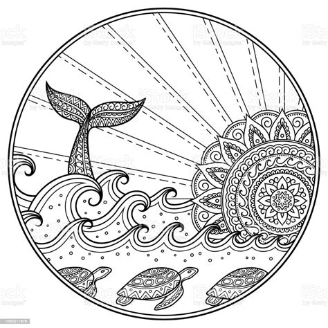 Cute cartoon whale coloring page from cartoon whale category. Wal Tauchen In Meer Gegen Sonnenuntergang Ozeanlandschaft ...