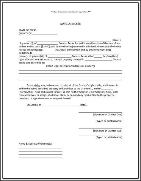 Colorado Quit Claim Deed Template