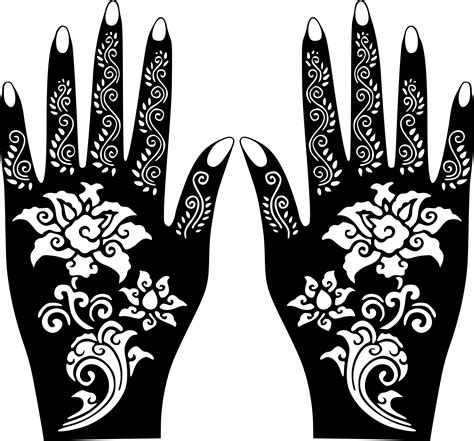 Henna Hands Temporary Tattoo Body Art Sticker Stencil Stencil