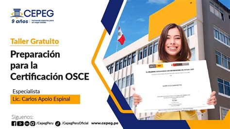 Preparación Para La Certificación Osce Cepeg Youtube