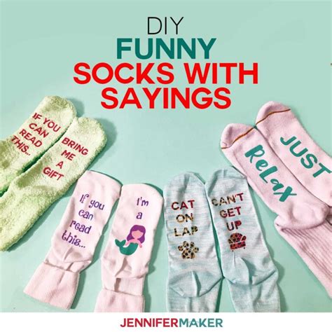 diy funny socks with sayings — if you can read this bring me jennifer maker