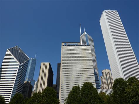 무료 이미지 건축물 지평선 건물 시티 마천루 도시 풍경 도심 미국 경계표 시카고 정면 탑 블록 고층