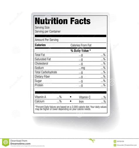 Various templates of nutritional charts showing calorie content in various food. 25 Images Of Empty Nutrition Label Template | Vanscapital ...