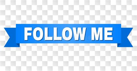 Follow Us Ribbon Follow Us Isolated Sign Follow Us Banner Stock