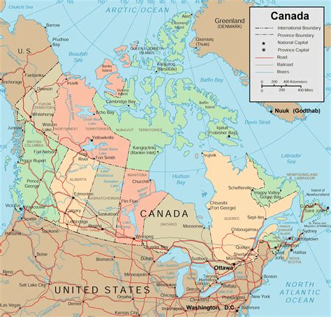 Canada States Map