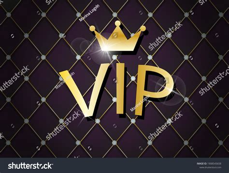 Vip Abstract Quilted Background Diamonds Gold Stock Vector Royalty