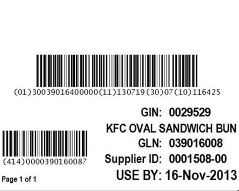 This code 128 barcode font package contains 6 sizes of truetype and postscript fonts and includes precisionid font formatting components. GS128 Label 4 - SG Systems USA