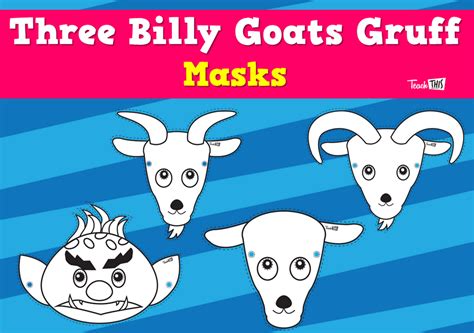 the three billy goats gruff masks teacher resources and classroom games teach this