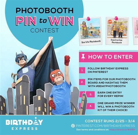 Find And Repin Any Of Our New Bdayphotobooth Pins For A Chance To Win