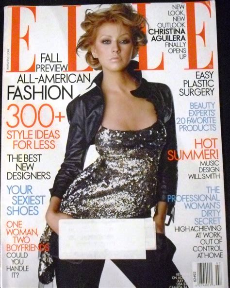 Christina Aguilera Cover Elle Magazine July 2004 Campbell Brown