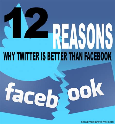 12 reasons why twitter is better than facebook social media revolver