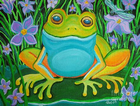 Frog On A Lily Pad Painting By Nick Gustafson Pixels