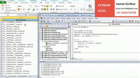 Rename Files In Bulk Using Macro Excel Vba Youtube