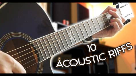 10 Acoustic Guitar Riffs For Beginners Wtabs Youtube