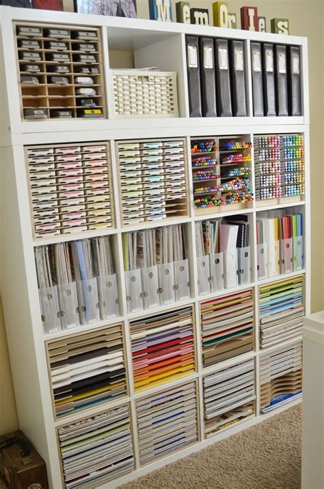 Paper Craft Storage In Ikea Shelving Craft Room Design