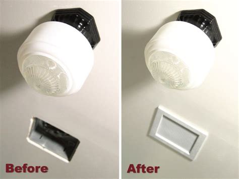 Bathroom ceiling lighting ideas you should consider before remodeling. ceiling fan vent cover - much better than the plastic ...