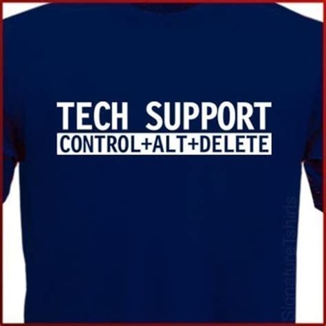 Tech Support Mens Womens T Shirt Funny Computer Geek Tshirt