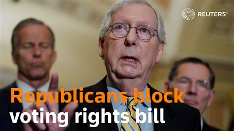 Republicans Block Democrats Voting Rights Bill Youtube
