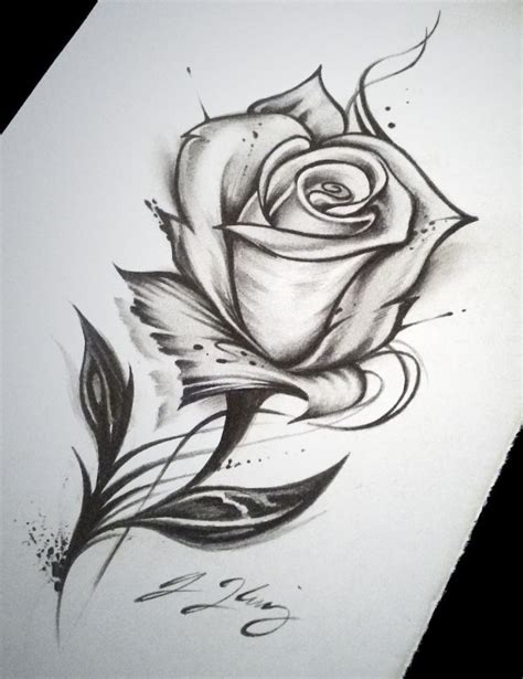 Rose Drawing Tattoo Roses Drawing Tattoo Design Drawings Pencil Art