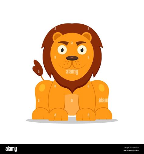 Vector Illustration Cute Lion Stock Vector Image And Art Alamy
