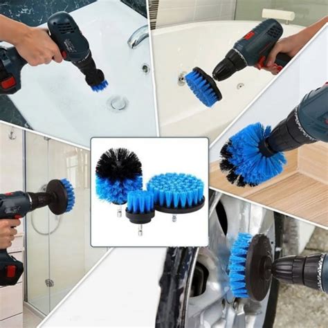 3pcsset Power Scrubber Brush Drill Brush Clean For Bathroom Surfaces