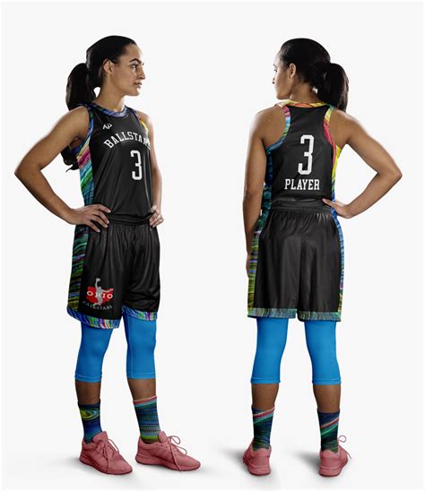 Custom Womens Basketball Uniforms Sample Design B All